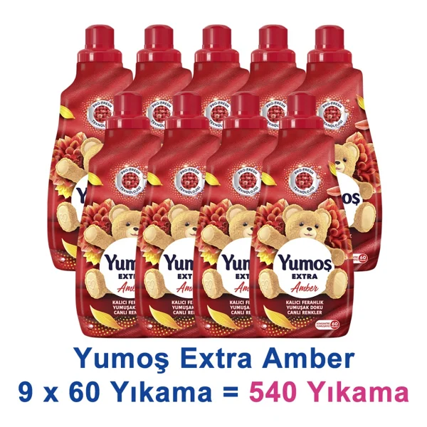 Yumoş Extra Amber Yumuşatıcı 60 Yıkama 1.44 Lt 9'lu - Görsel 2