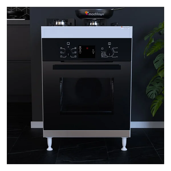 Modilayn Elit 60 Cm Gömme Ocak Uyumlu Ankastre Fırın Modülü - Ocak Altı Fırın Dolabı (60X85x56 Cm) - Görsel 2
