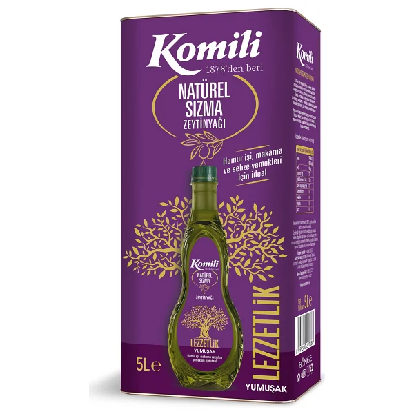 Komili Ege Lezzetlik Yumuşak Natürel Sızma Zeytinyağı 5 Lt - Görsel 6