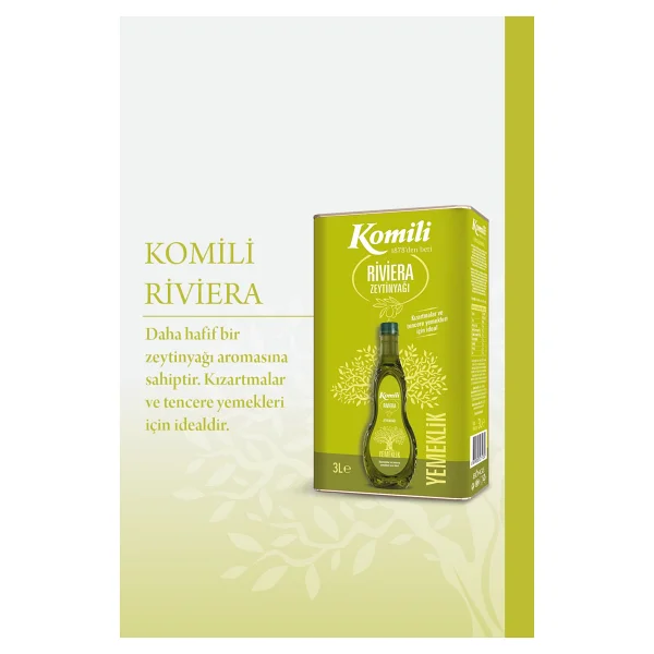 Komili Yemeklik Riviera Zeytinyağı 3 Lt Teneke - Görsel 2