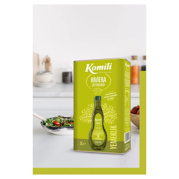 Komili Yemeklik Riviera Zeytinyağı 3 Lt Teneke - Görsel 3