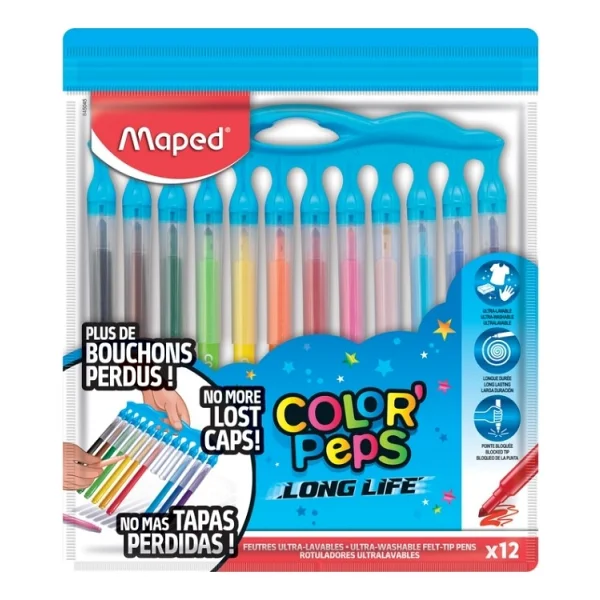 Maped Color Peps Long Life 12'li Keçeli Kalem Seti - Görsel 5