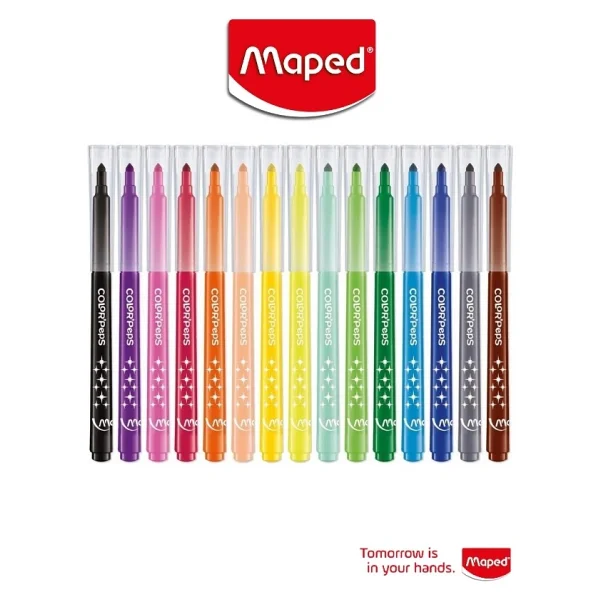 Maped Color Peps Long Life Plastik Çantalı 15'li Keçeli Kalem Seti - Görsel 3