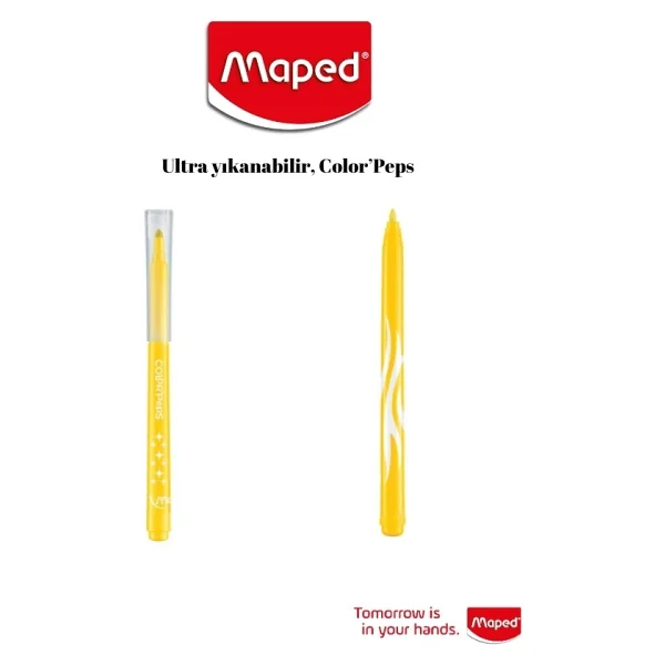 Maped Color Peps Long Life Plastik Çantalı 15'li Keçeli Kalem Seti - Görsel 4