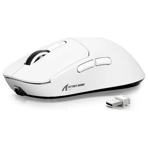 Attack Shark X3 Beyaz Şarjlı Makrolu Optik Kablosuz Oyuncu Mouse - Görsel 6