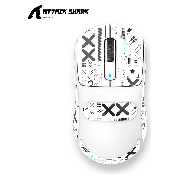 Attack Shark X3 Beyaz Şarjlı Makrolu Optik Kablosuz Oyuncu Mouse - Görsel 2