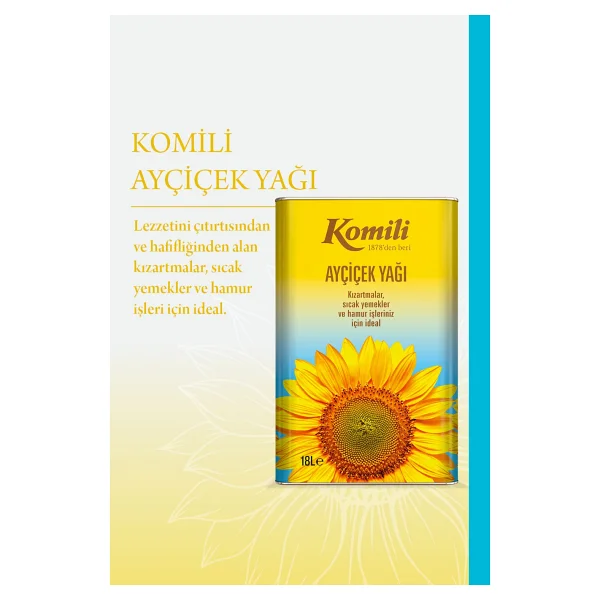 Komili Ayçiçek Yağı 18 Lt - Görsel 3