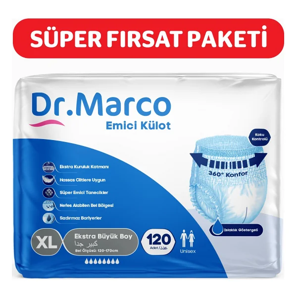 Dr. Marco Emici Külot Orta Boy M 30'lu 4 Adet Hasta Bezi - Görsel 3
