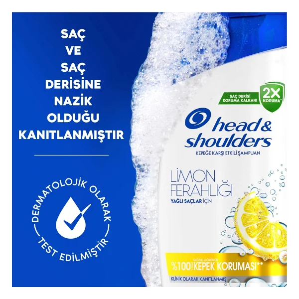 Head & Shoulders Limon Ferahlığı 2'si 1 Arada 330 Ml Kepek Şampuanı - Görsel 6