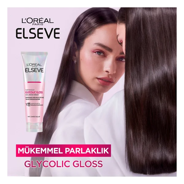 L'Oreal Paris Elseve Glycolic Gloss Mükemmel Parlaklık için 150 ml Saç Kremi - Görsel 4
