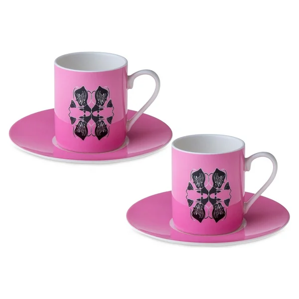 Jumbo X İstanbul Modern Horasan-İsimsiz Pembe 2 Kişilik Kahve Fincan Takımı - Görsel 6