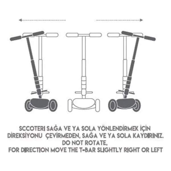 Rookie Işıklı Pembe 3 Tekerlekli Çocuk Scooter - Görsel 5