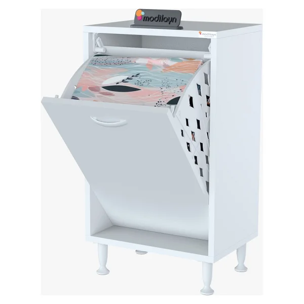 Modilayn Söke 50 X 75 X 32,5 Cm Çamaşır Hazneli Çok Amaçlı Banyo Dolabı - Görsel 5