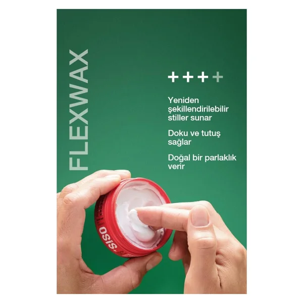 Osis Flexwax Ultra Güçlü Doku Veren Krem Wax 85ml + Thrill Elastik Lifli Gum Şekillendirici 100ml - Görsel 3