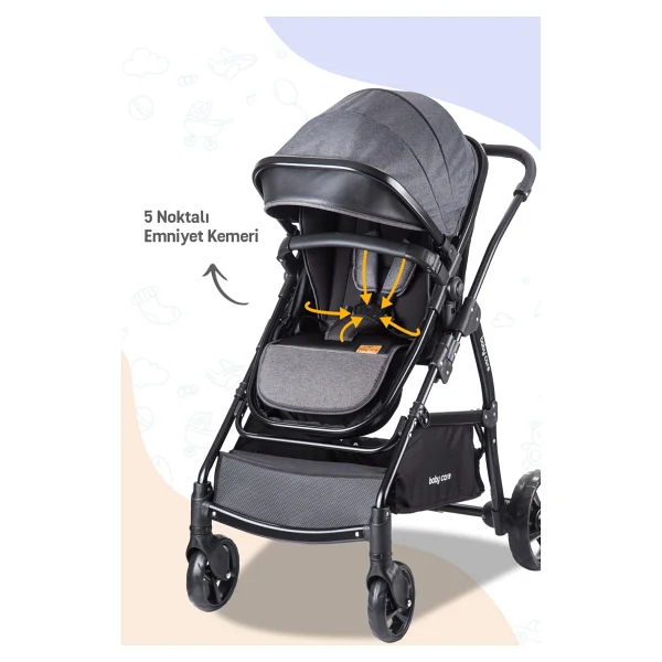 Baby Care Bc-315 Safari Pro Kahverengi Travel Sistem Bebek Arabası - Görsel 3