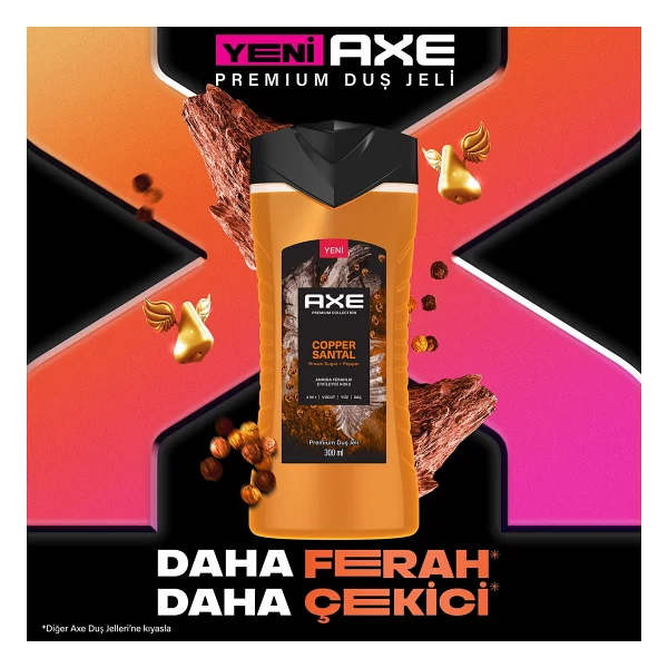 Axe Premium Collection Copper Santal 3 İn 1 300 Ml Duş Jeli - Görsel 3
