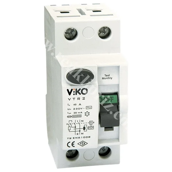 Viko Vtr2-4030 2x40 A 30 Ma Ac Tipi Kaçak Akım Rölesi - Görsel 2