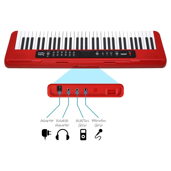 Jwin Ctk-3000rd 61 Tuş Org Kırmızı - Görsel 5