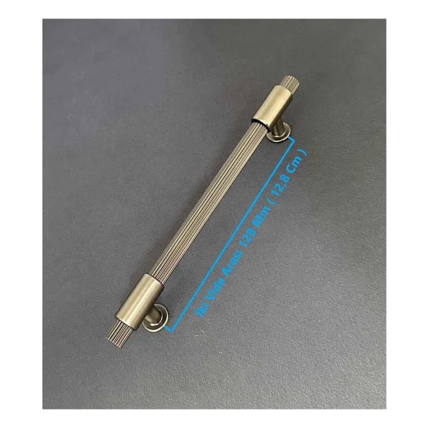 Koldoor Erva Handles 158 Mat Antik Sarı Mobilya TV Ünitesi Dolap Mutfak Çekmece Kulpu 128 Mm 5 Adet - Görsel 2