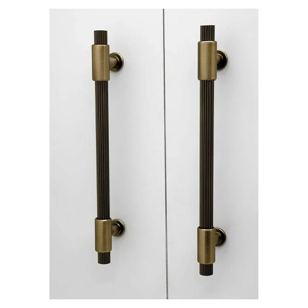 Koldoor Erva Handles 158 Mat Antik Sarı Mobilya TV Ünitesi Dolap Mutfak Çekmece Kulpu 128 Mm 5 Adet - Görsel 3