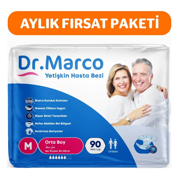 Dr. Marco Belbantlı Ekstra Büyük Boy XL 30'lu 3 Adet Hasta Bezi - Görsel 5