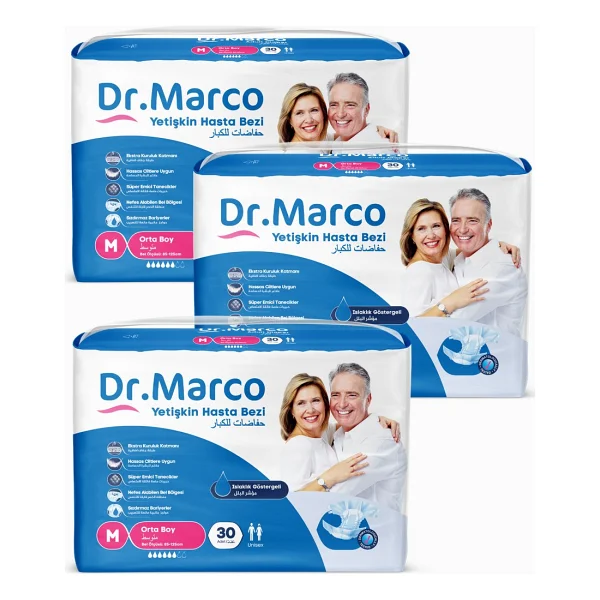 Dr. Marco Belbantlı Ekstra Büyük Boy XL 30'lu 3 Adet Hasta Bezi - Görsel 6