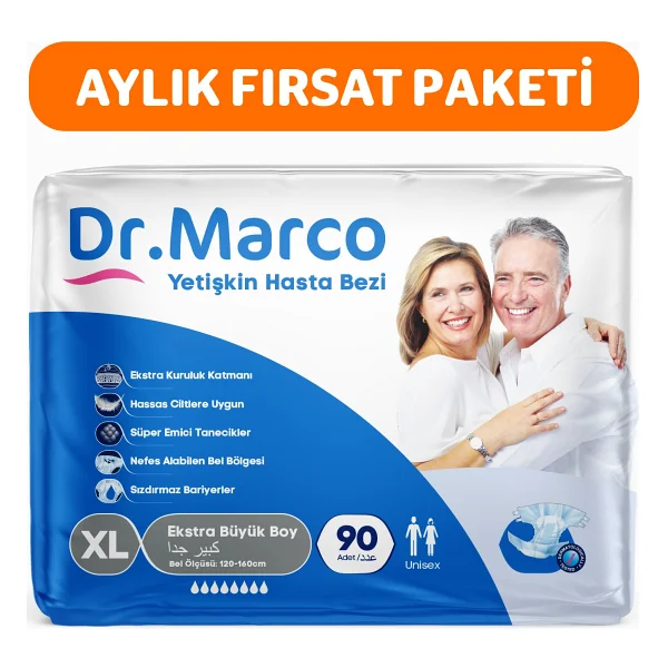 Dr. Marco Belbantlı Ekstra Büyük Boy XL 30'lu 3 Adet Hasta Bezi - Görsel 3