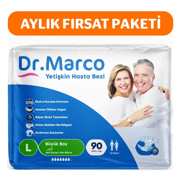 Dr. Marco Belbantlı Ekstra Büyük Boy XL 30'lu 3 Adet Hasta Bezi - Görsel 4