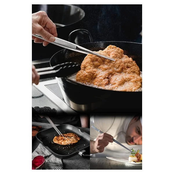 Orvila Şef Cımbızı Aşçı Sunum Maşası Metal Ve Ekstra Uzun - 20 Cm - Görsel 2