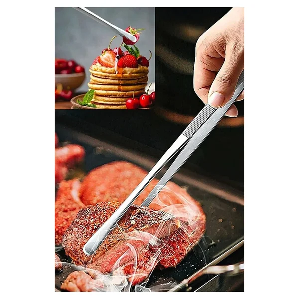 Orvila Şef Cımbızı Aşçı Sunum Maşası Metal Ve Ekstra Uzun - 20 Cm - Görsel 3