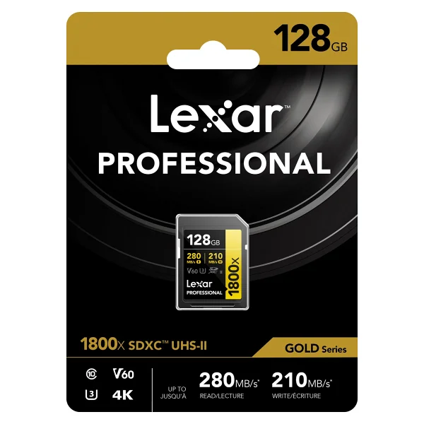 Lexar Gold Series 1800x Lsd1800128g Class 10 Uhs-Iı U3 V60 128 GB Hafıza Kartı - Görsel 6