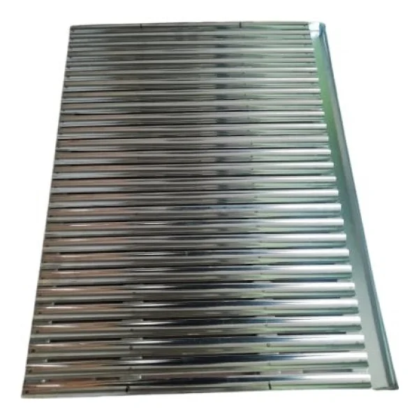 Özsal 60x45 Paslanmaz Krom Çelik Oluklu Izgara - Görsel 2