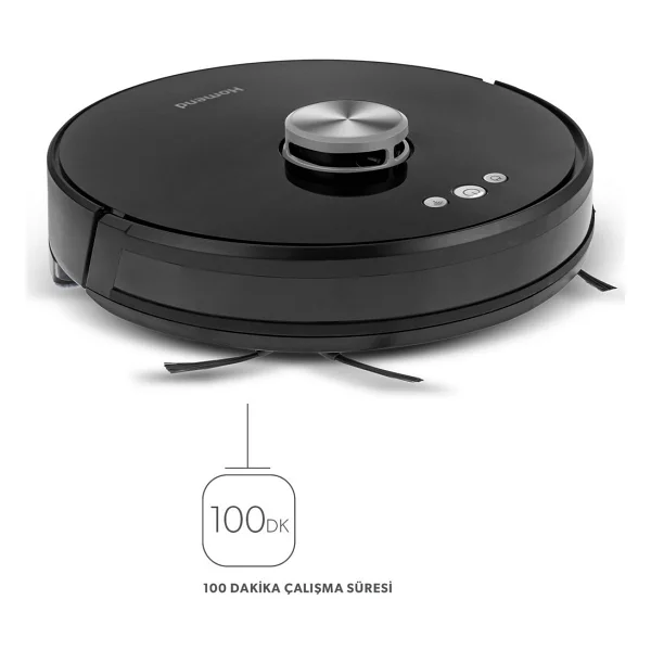 Homend Alex Laser Pro 1283h Siyah Mop Akıllı Robot Süpürge - Görsel 3