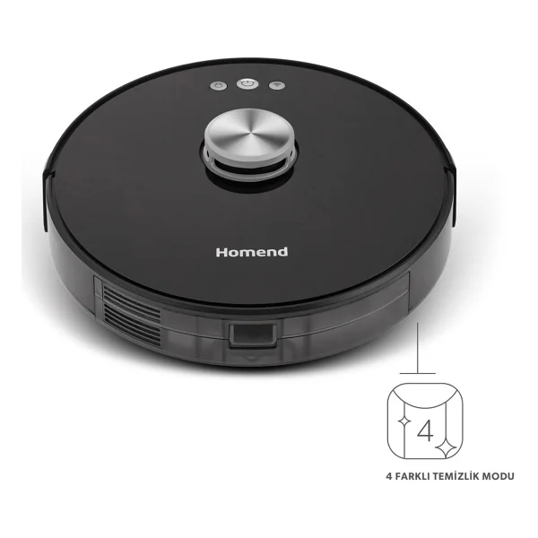 Homend Alex Laser Pro 1283h Siyah Mop Akıllı Robot Süpürge - Görsel 4