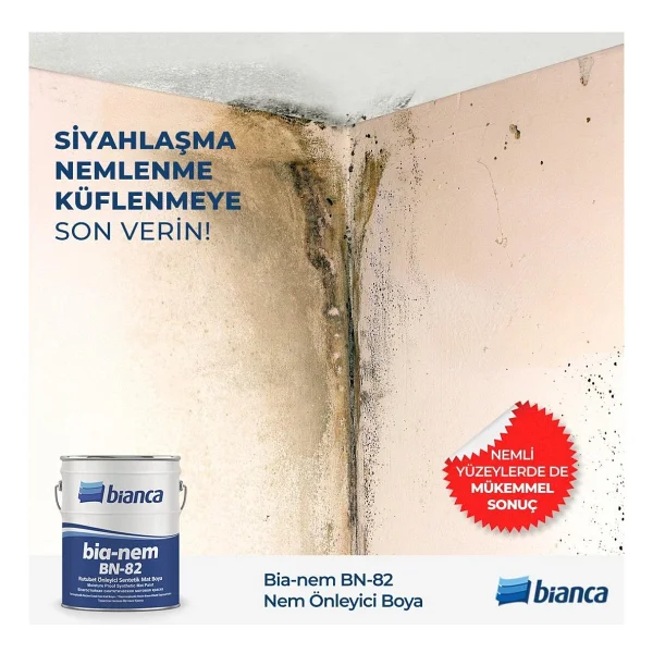 Bianca Bia-Nem Bn-82 2.5 Lt Rutubet Önleyici Yalıtım Boyası - Görsel 3