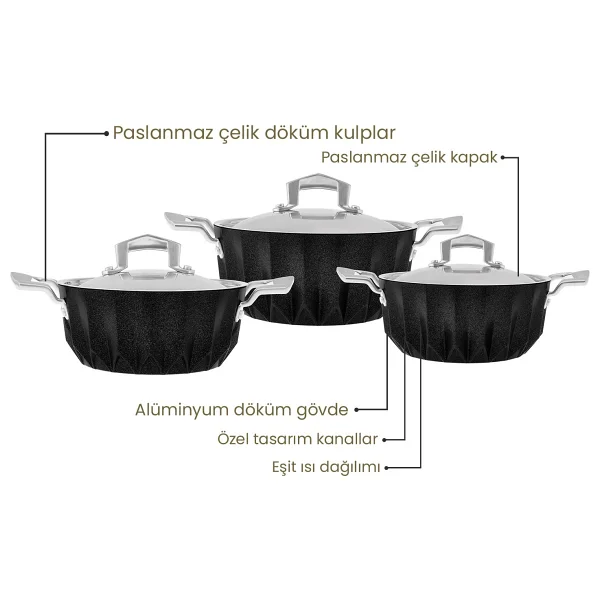 Emsan Diagon 6 Parça Midi Set - Görsel 2