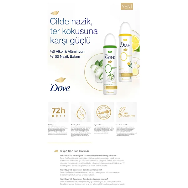 Dove Go Fresh Salatalık & Yeşil Çay 150 Ml Kadın Deodorant - Görsel 10