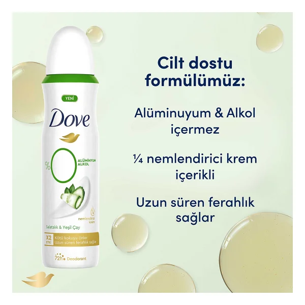 Dove Go Fresh Salatalık & Yeşil Çay 150 Ml Kadın Deodorant - Görsel 5
