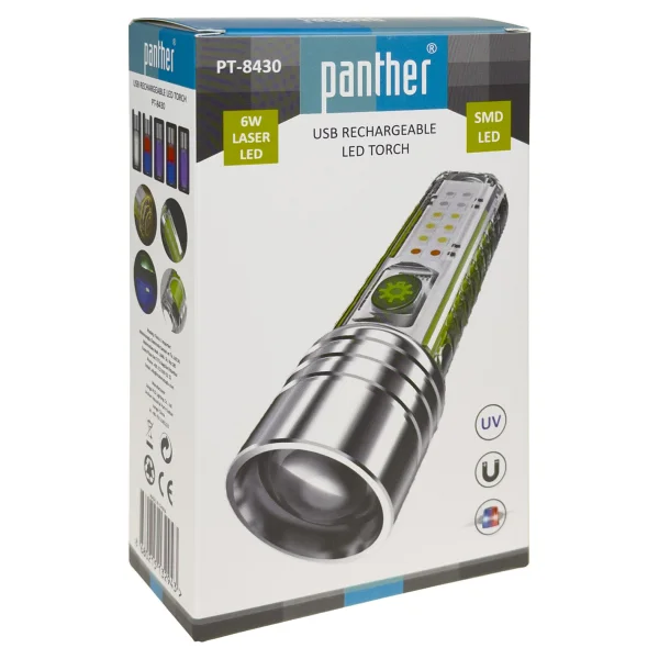 Panther Pt-8430 1000 Lümen LED Şarjlı El Feneri - Görsel 4