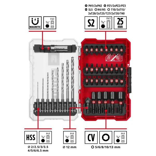 Einhell M-Case 49108773 39 Parça Matkap Bits Ucu Seti - Görsel 2