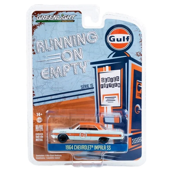 Greenlight 1:64 Running On Empty Series 15 Gulf Oil - 1964 Chevrolet Impala Ss - Renkli - Görsel 3