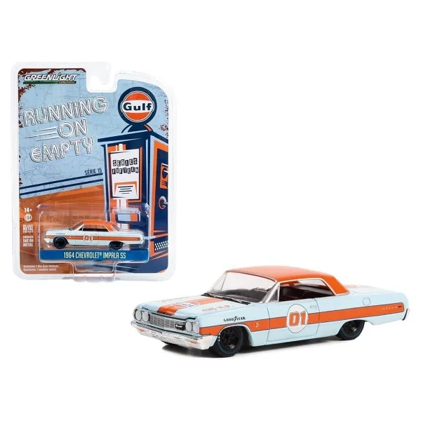 Greenlight 1:64 Running On Empty Series 15 Gulf Oil - 1964 Chevrolet Impala Ss - Renkli - Görsel 2