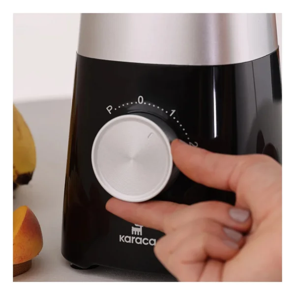 Karaca Paslanmaz Çelik Bıçaklar İle Buz Kırıcı 1,5 Lt Cam Sürahili Smoothie Blender Siyah - Görsel 4