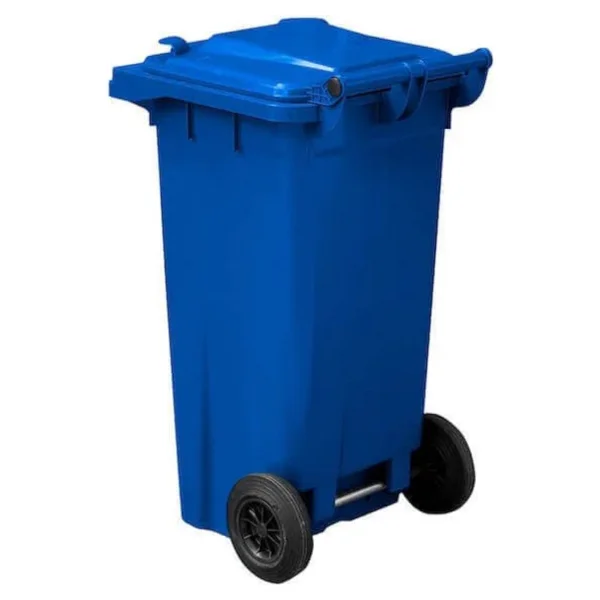 Mck Plus Mavi Plastik Çöp Konteyneri 120 Litre Konteyner - A+ Isıya Karşı Dayanıklı Malzeme - Mavi - Görsel 3