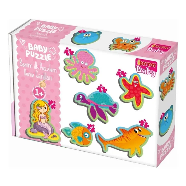 Diytoy Baby Puzzle Deniz Canlıları - Görsel 3