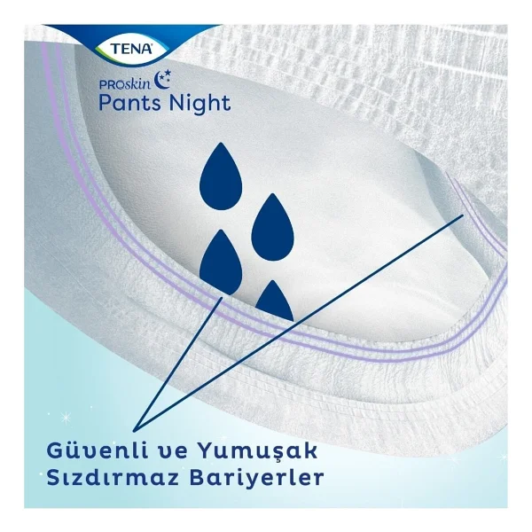Tena Proskin Pants Night Large Büyük Beden Gece Için Süper Emici Külot 30 Lu Paket - 7322541214795 - L - XL - Görsel 3
