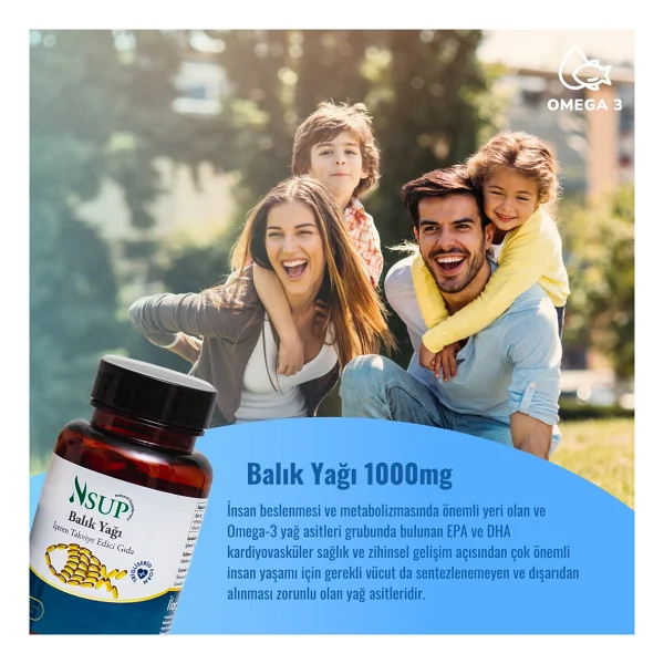 Nsup Omega 3 Balık Yağı Epa Dha 1000 Mg 50 Kapsül - Görsel 5