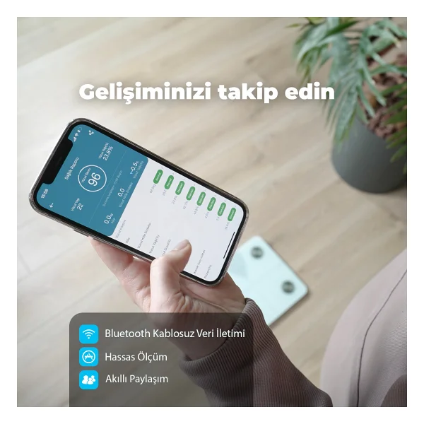Osveld Vücut Analizli Akıllı Tartı - Görsel 2