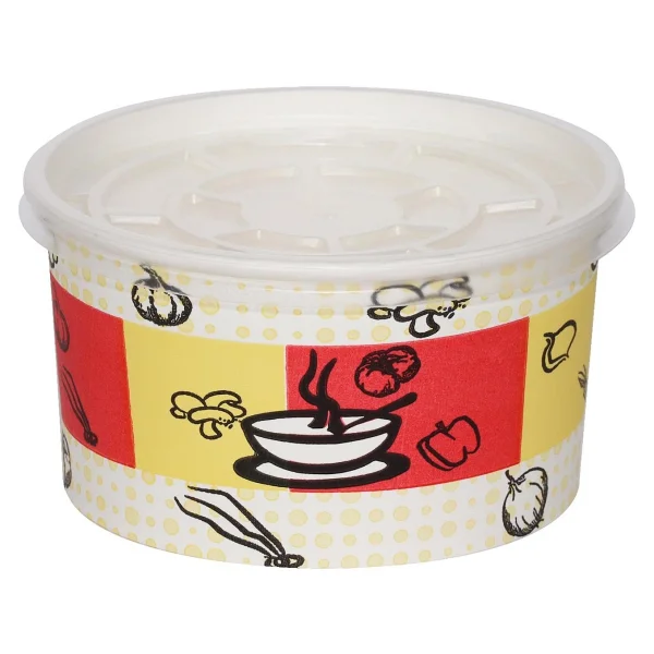 Chs Kapaklı Karton Çorba Kasesi 14 Oz - 25 Adet - Görsel 3