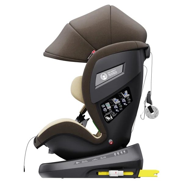 Yoyko Bear 360° Dönebilir Yatabilir Isofix Kahverengi 0-36 Kg Oto Koltuğu - Görsel 4
